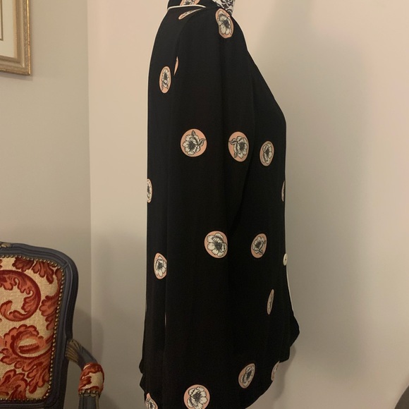 Pajama top style blouse - Picture 3 of 5